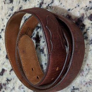 Vintage American Bison Brown Leather Belt